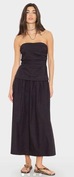 XiRENA Dresses & Skirts - Xirena Ciara Cotton Midi Dress in Black NWT Size Large